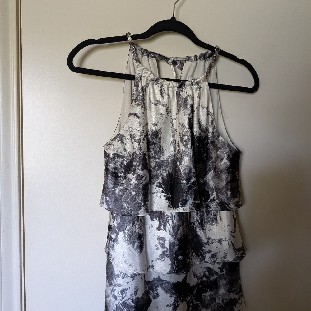 Elegant Black and White Women's Dress